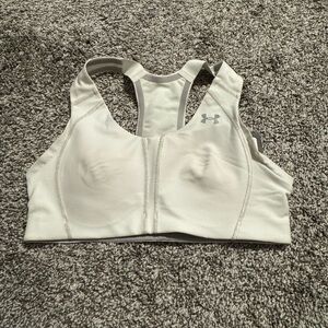 Under Armour White Racerback High-Impact Sports Bra